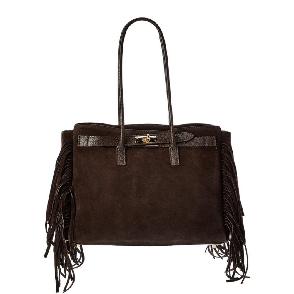 Isabella Rossetti Wellsey27 Fringe Suede Tote, Brown